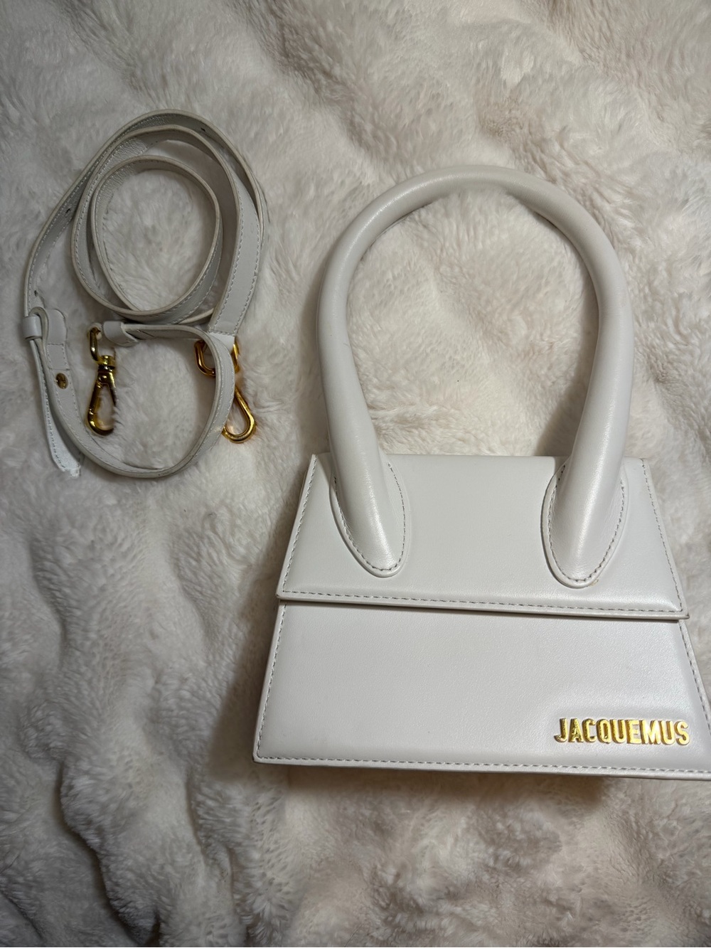 Jacquemus Le Chiquito Moyen White Leather Bag